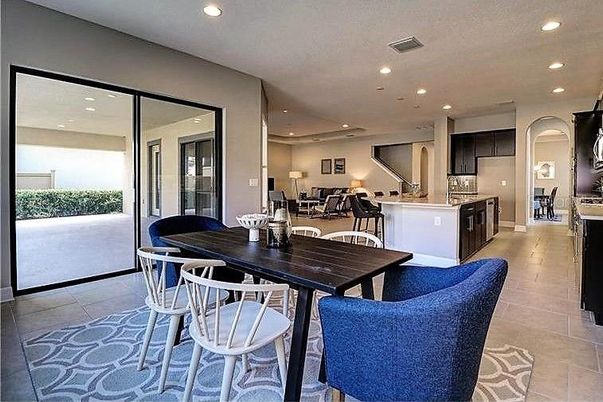 Dining room, Interior, Kitchen, Recessed Lighting