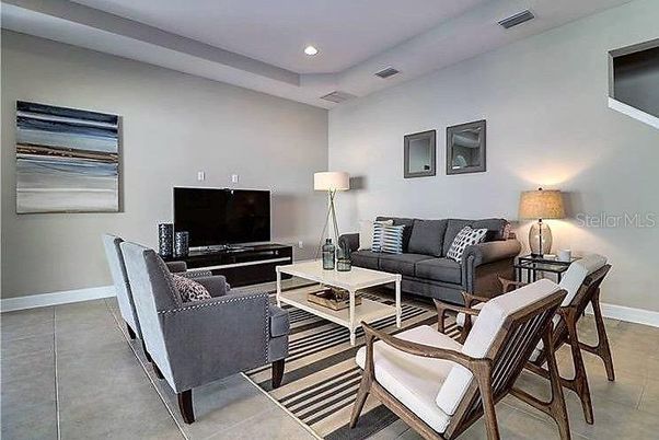 Interior, Living room, Recessed Lighting