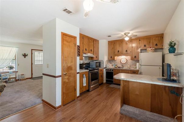 Interior, Kitchen, Wood Texture Flooring