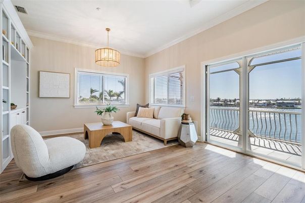 Interior, Living room, Pendant Lights, Water, Wood Texture Flooring
