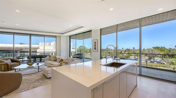 Interior, Kitchen, Living room, Recessed Lighting