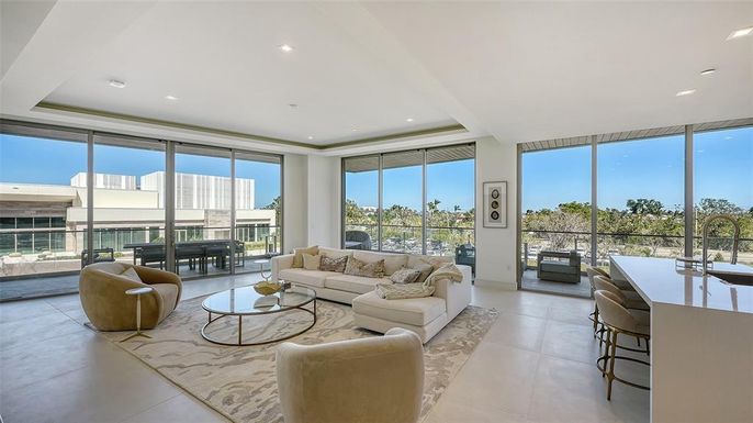 Interior, Living room, Recessed Lighting