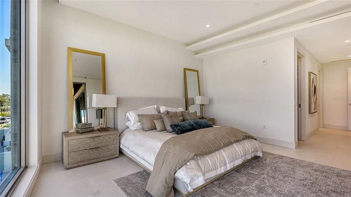 Bedroom, Interior, Recessed Lighting