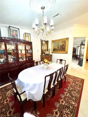 Chandelier, Dining room, Interior