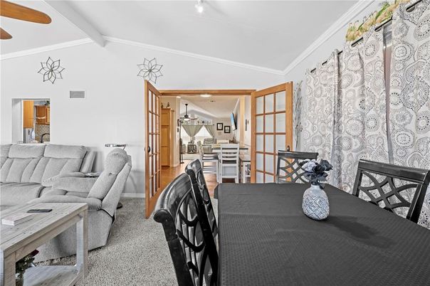 Dining room, Interior, Kitchen, Living room, Recessed Lighting