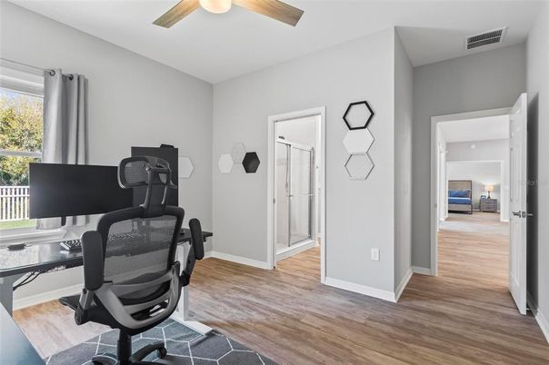 Home Office, Interior, Wood Texture Flooring
