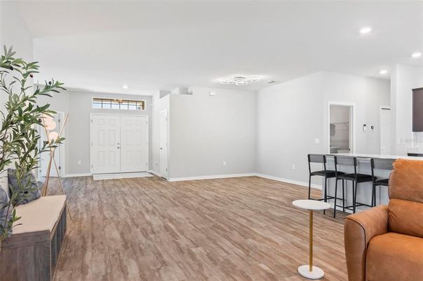 Interior, Recessed Lighting, Wood Texture Flooring