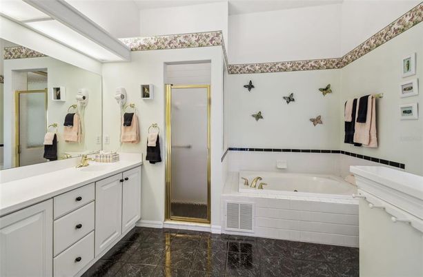 Bathroom, Dual Sink Vanities, Glass Shower, Interior