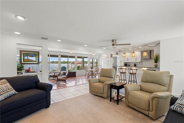 Dining room, Interior, Kitchen, Living room, Pendant Lights, Recessed Lighting