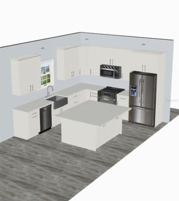 Interior, Kitchen, Wood Texture Flooring