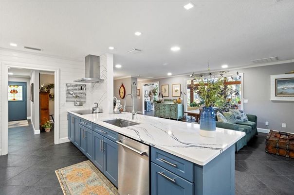 Interior, Kitchen, Living room, Recessed Lighting, Stainless Steel Appliances