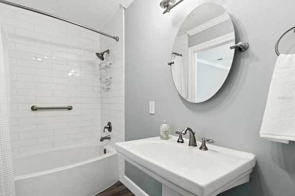 Bathroom, Interior, Wood Texture Flooring