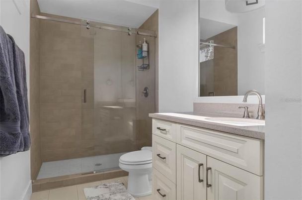 Bathroom, Glass Shower, Interior, Marble