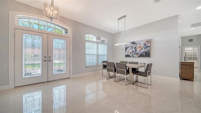 Dining room, Interior, Pendant Lights