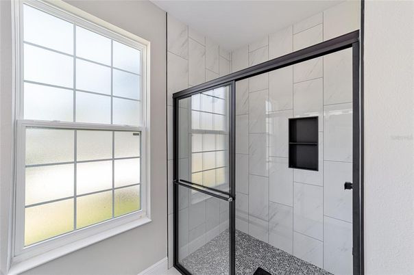 Bathroom, Glass Shower, Interior, Marble Walls
