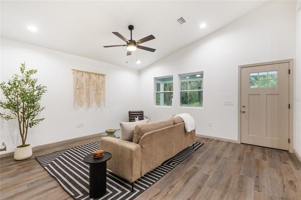 Interior, Recessed Lighting, Wood Texture Flooring