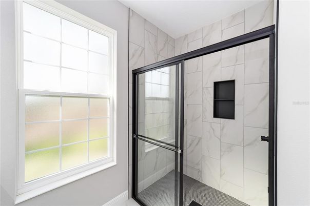 Bathroom, Glass Shower, Interior, Marble Walls