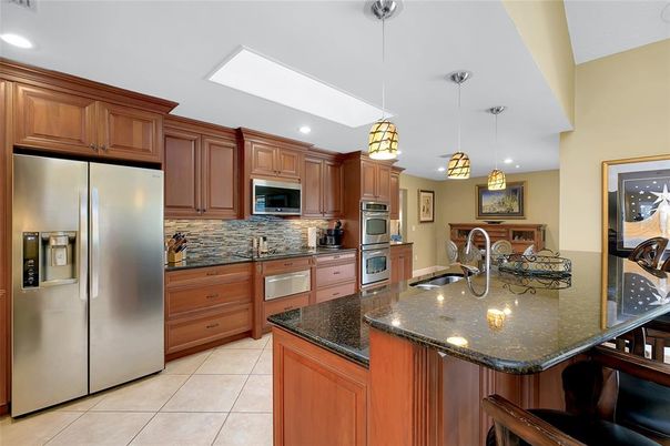 Interior, Kitchen, Pendant Lights, Recessed Lighting, Stainless Steel Appliances