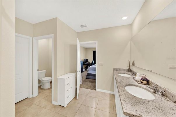 Bathroom, Bedroom, Dual Sink Vanities, Interior, Recessed Lighting