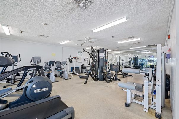 Fitness Equipment, Gym, Interior, Recessed Lighting