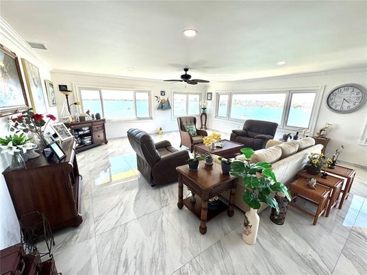 Interior, Living room, Marble, Recessed Lighting, Water