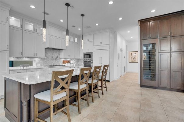 Interior, Kitchen, Pendant Lights, Recessed Lighting, Stainless Steel Appliances