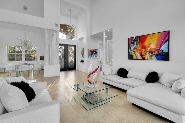 Dining room, Interior, Living room, Pendant Lights, Recessed Lighting