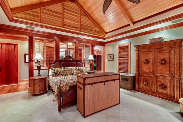 Bedroom, Interior, Recessed Lighting, Wooden Beams, Wooden Ceilings