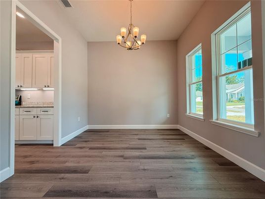 Chandelier, Empty room, Interior, Wood Texture Flooring