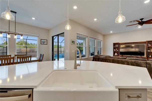 Dining room, Interior, Kitchen, Living room, Pendant Lights, Recessed Lighting