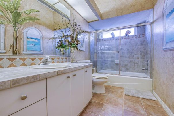 Bathroom, Glass Shower, Interior, Tile Countertops