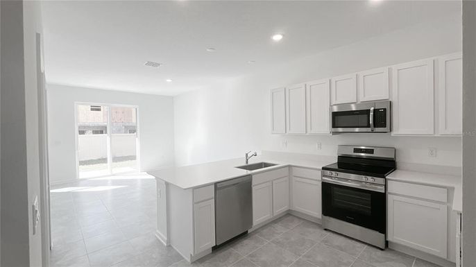 Interior, Kitchen, Recessed Lighting, Stainless Steel Appliances