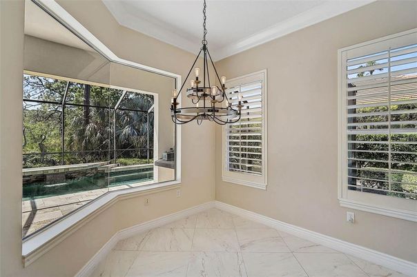Chandelier, Interior, Marble, Sun Room