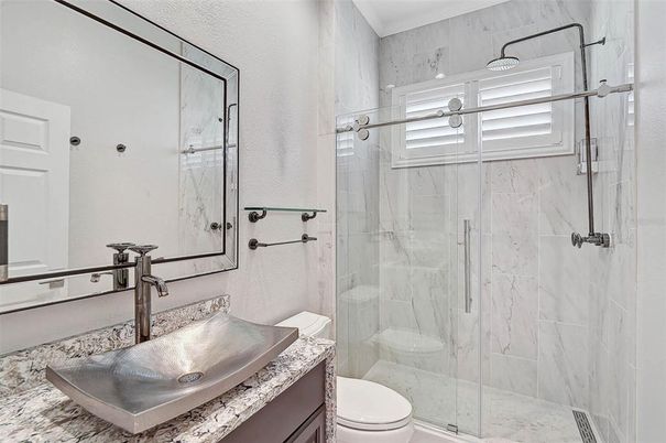Bathroom, Glass Shower, Interior, Marble Walls