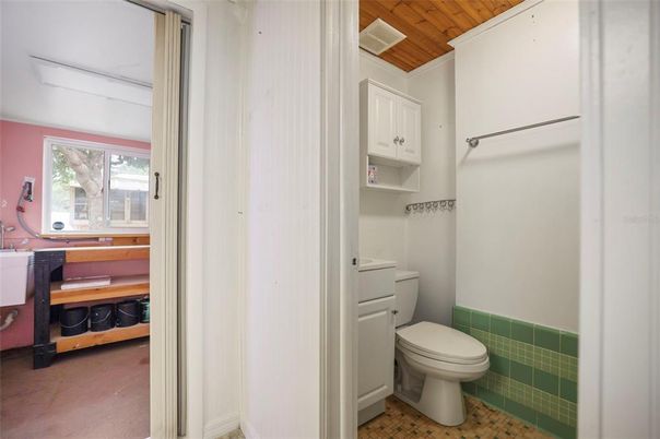 Bathroom, Interior, Wooden Ceilings
