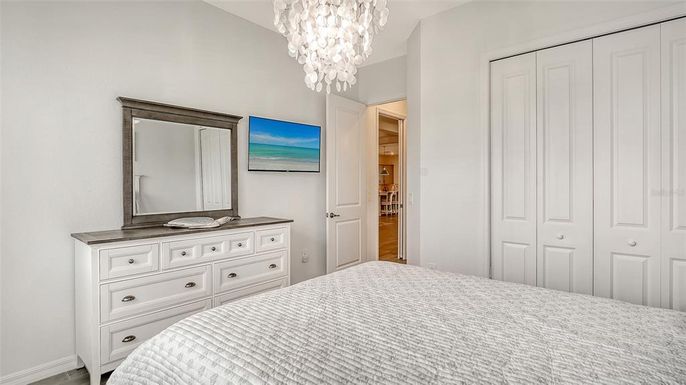 Bedroom, Chandelier, Interior