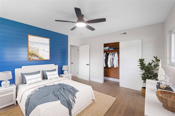 Bedroom, Interior, Wood Texture Flooring