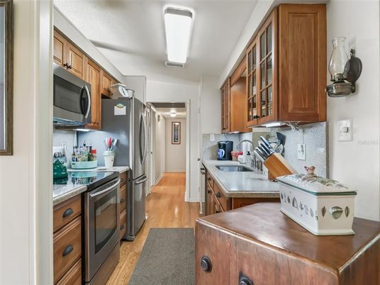 Interior, Kitchen, Wood Texture Flooring