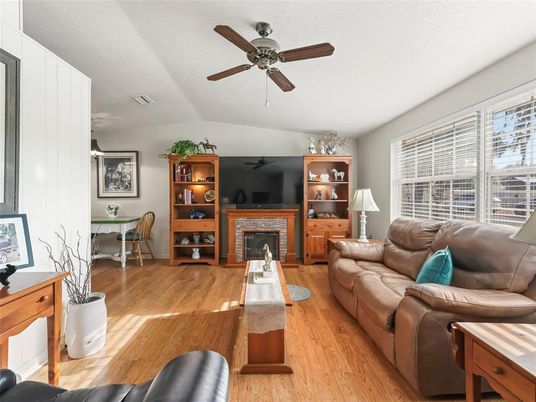 Dining room, Fireplace, Interior, Living room, Wood Texture Flooring