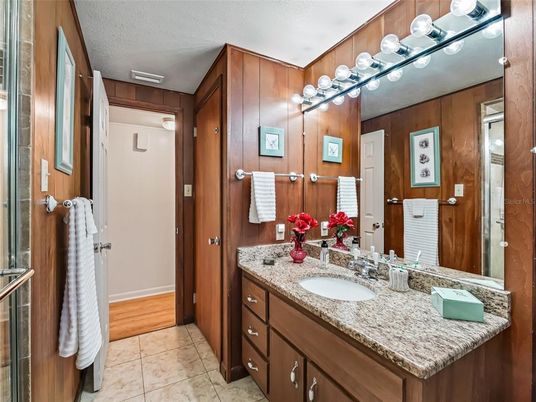 Bathroom, Dual Sink Vanities, Interior, Wooden Walls