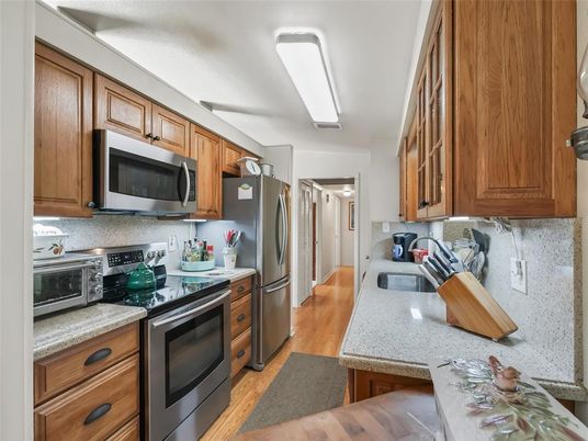 Interior, Kitchen, Wood Texture Flooring