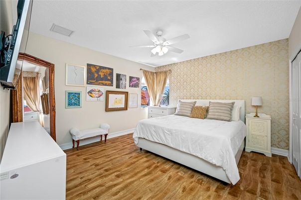 Bedroom, Interior, Wood Texture Flooring