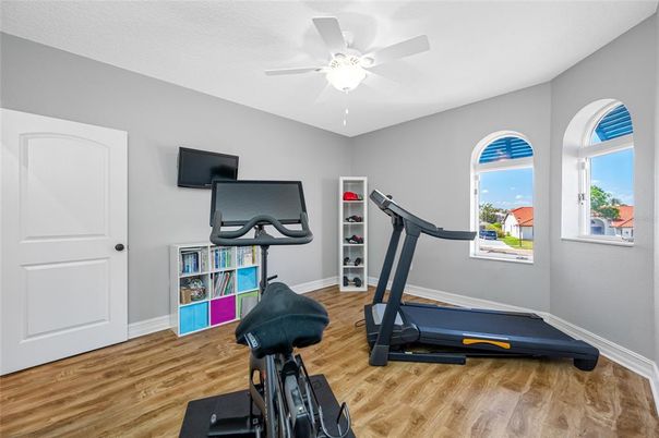 Fitness Equipment, Interior, Wood Texture Flooring