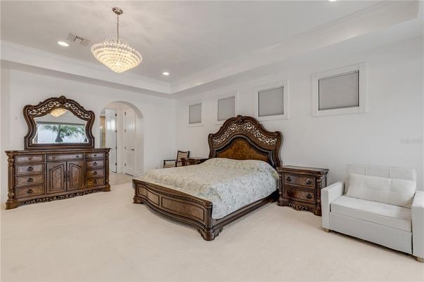 Bedroom, Chandelier, Interior, Recessed Lighting