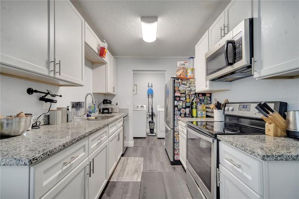 Interior, Kitchen, Wood Texture Flooring