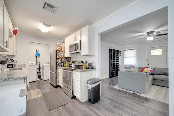 Interior, Kitchen, Living room, Wood Texture Flooring