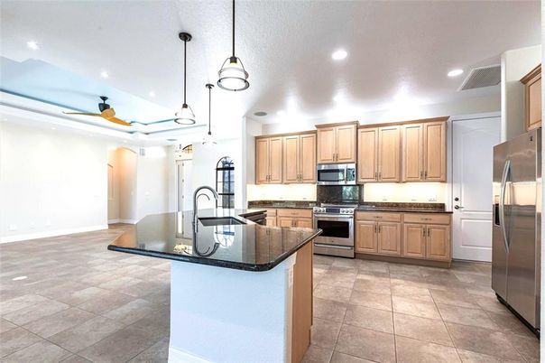 Interior, Kitchen, Pendant Lights, Recessed Lighting, Stainless Steel Appliances