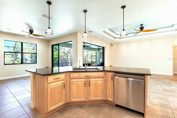 Interior, Kitchen, Pendant Lights, Recessed Lighting, Stainless Steel Appliances