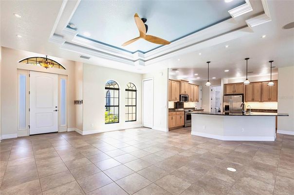 Interior, Kitchen, Pendant Lights, Recessed Lighting, Stainless Steel Appliances