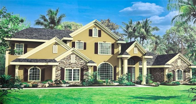 Backyard, Exterior, Facade, Brick Traditional